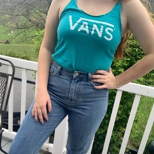 Vans aqua blue tank top